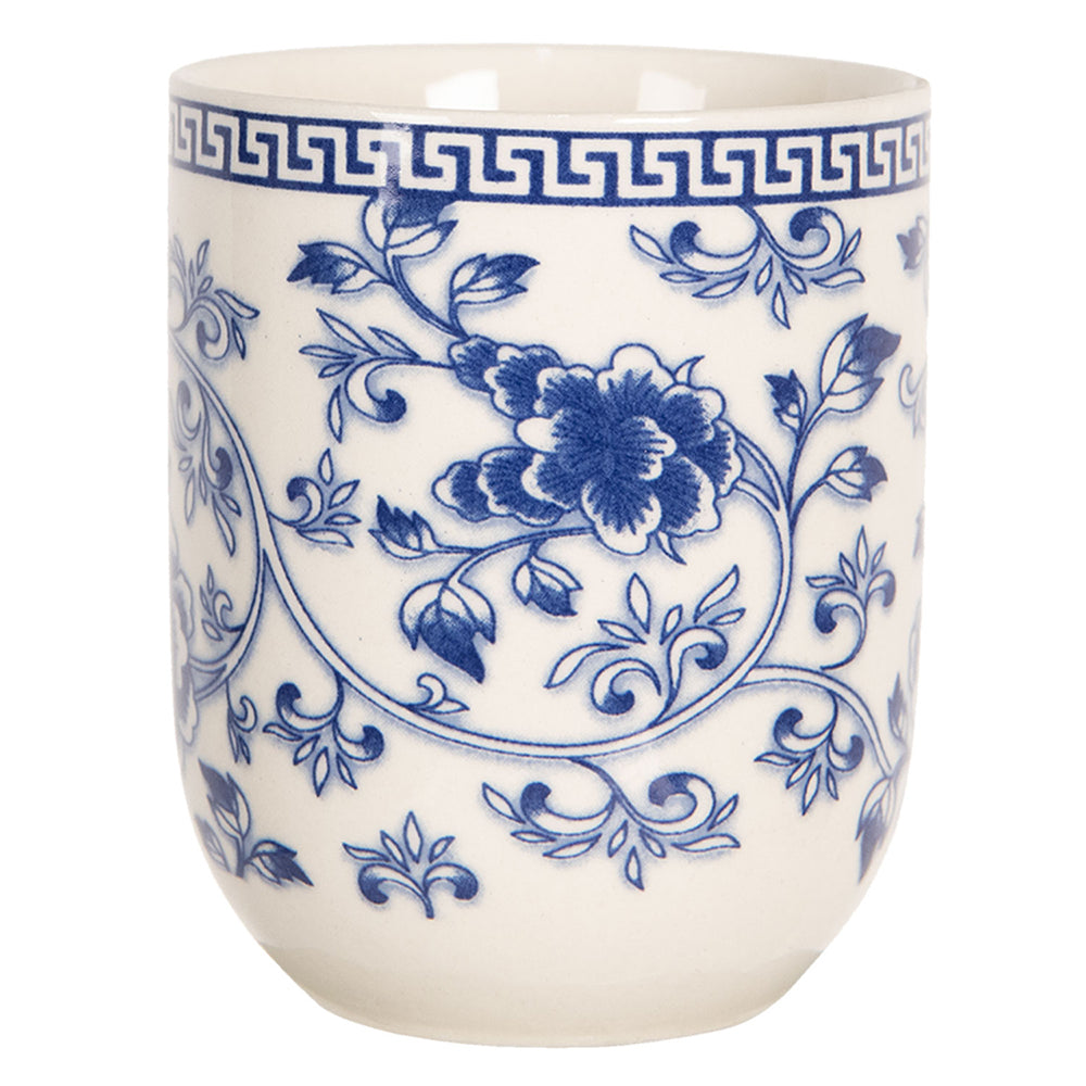 Mug 100 ml Beige Bleu Porcelaine Rond