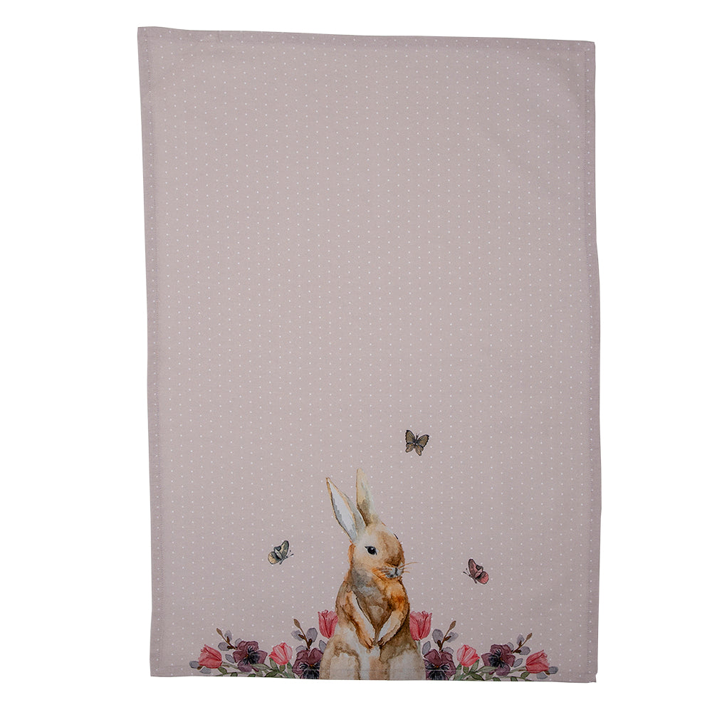 Torchon de cuisine Lapin en coton 50x70 cm